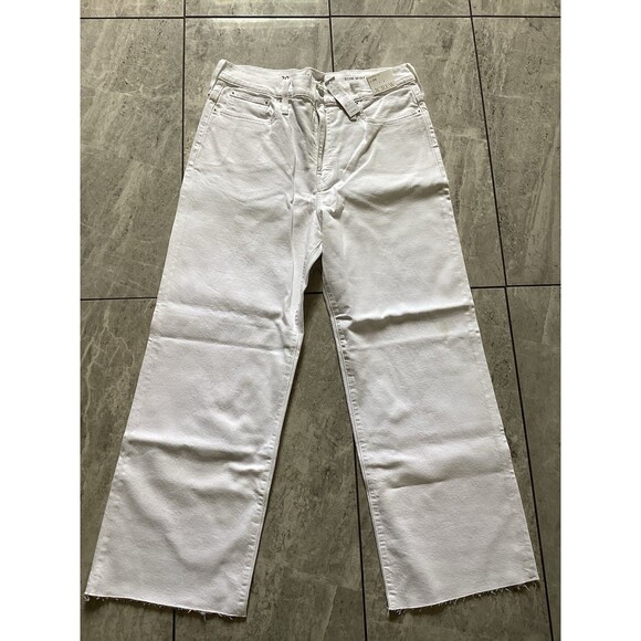 J. Crew Denim - J. Crew Flawed Slim Wide Leg Jeans White 30 High Rise